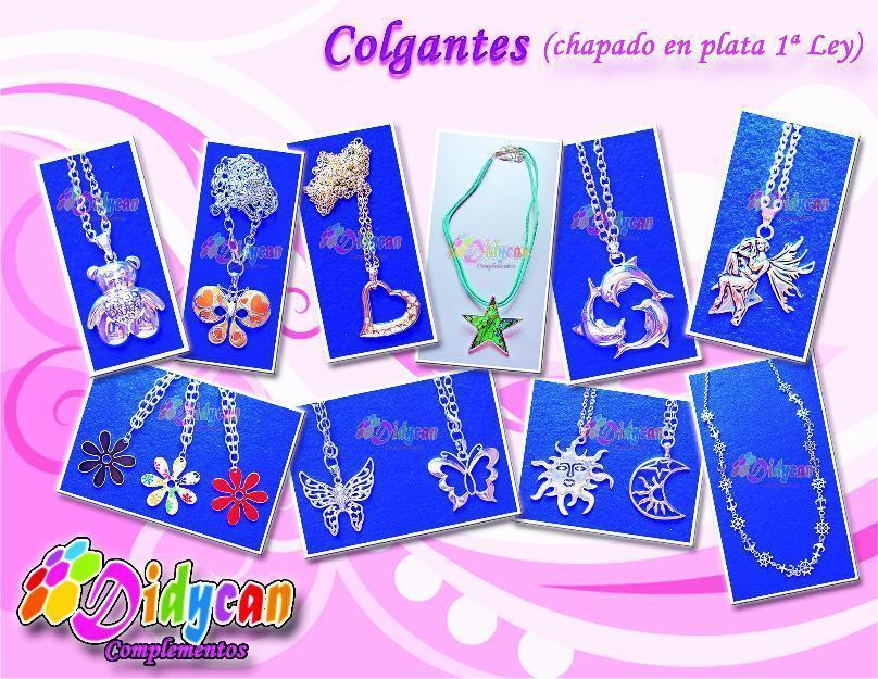 Colgantes chapado en plata 1ª Ley