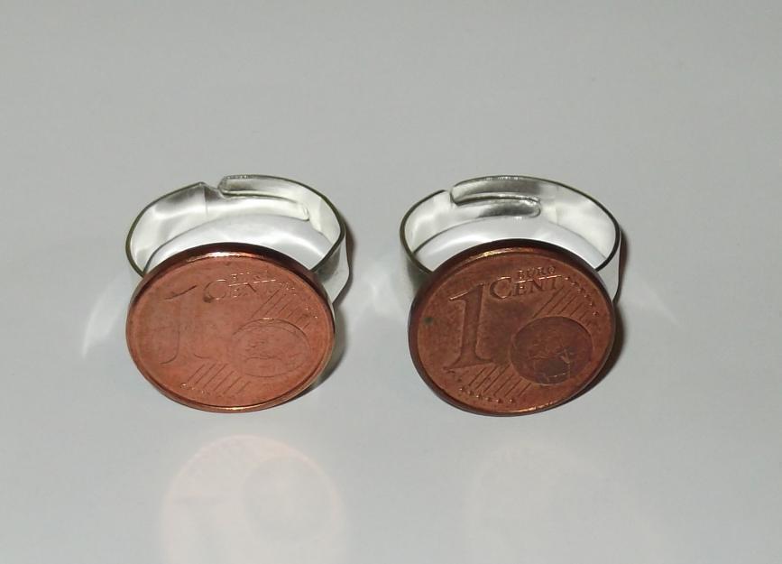 Novedad anillos echos con monedade euro