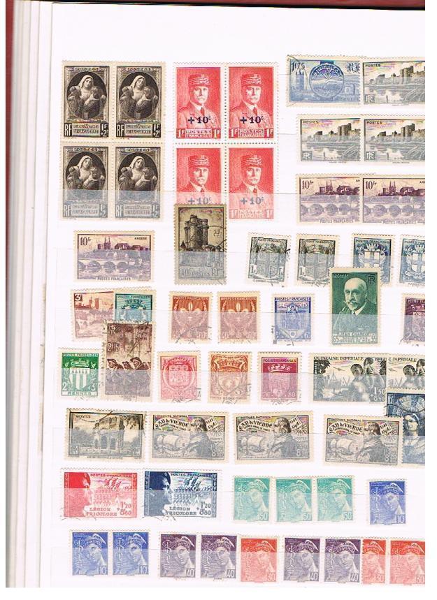 Coleccion completa de sellos de francia 1800 a 1950