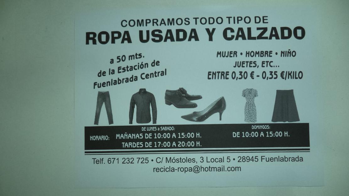 ropa por dinero