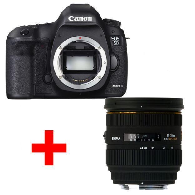 Details of Canon EOS 5D Mark III Gehäuse + Sigma EX 24-70mm f2.8 DG HSM Objektiv