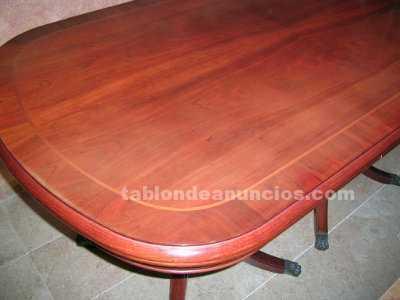 Mesa de comedor - madera cerezo - extensible