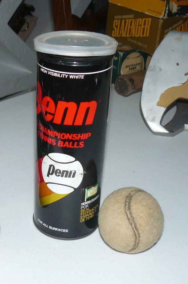 Bote de bolas de tenis penn de 1975