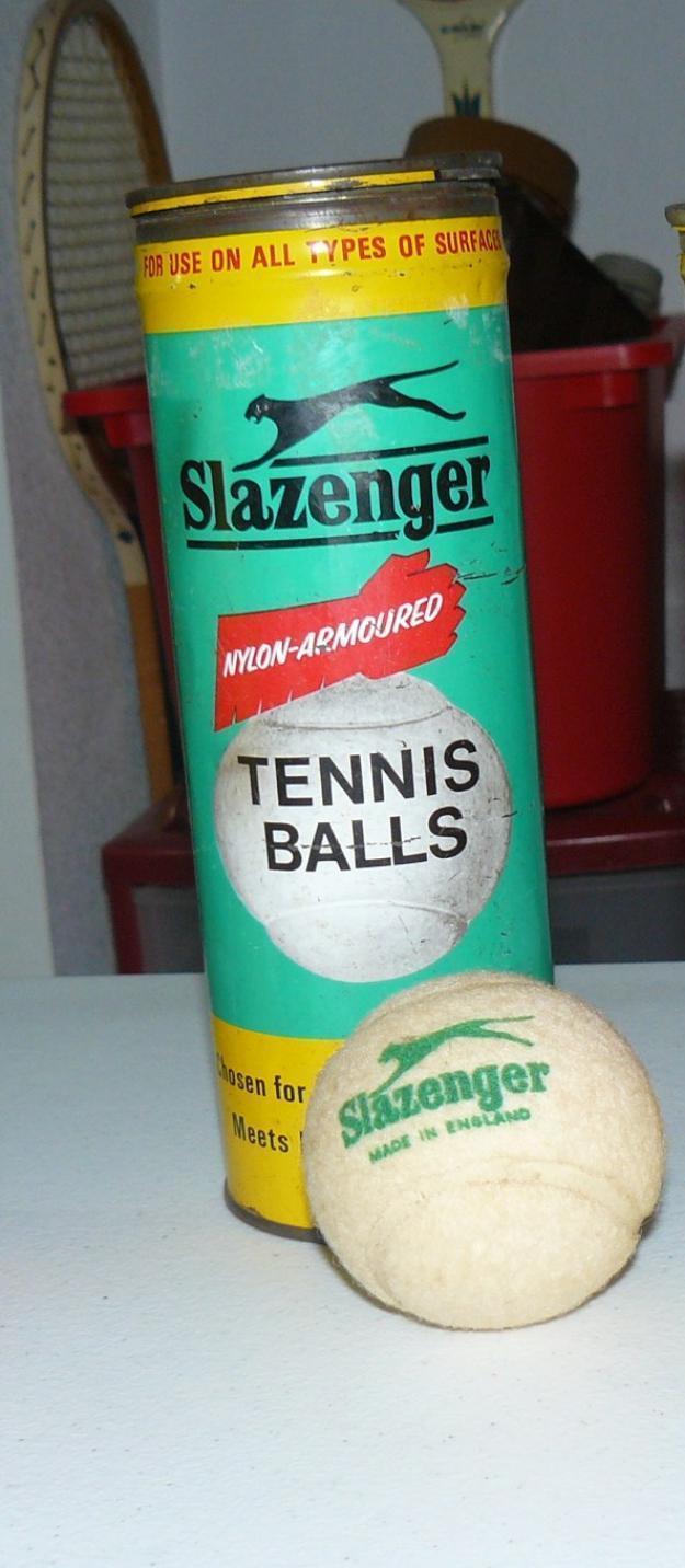 Bote de bolas de tenis slazenger de 1950