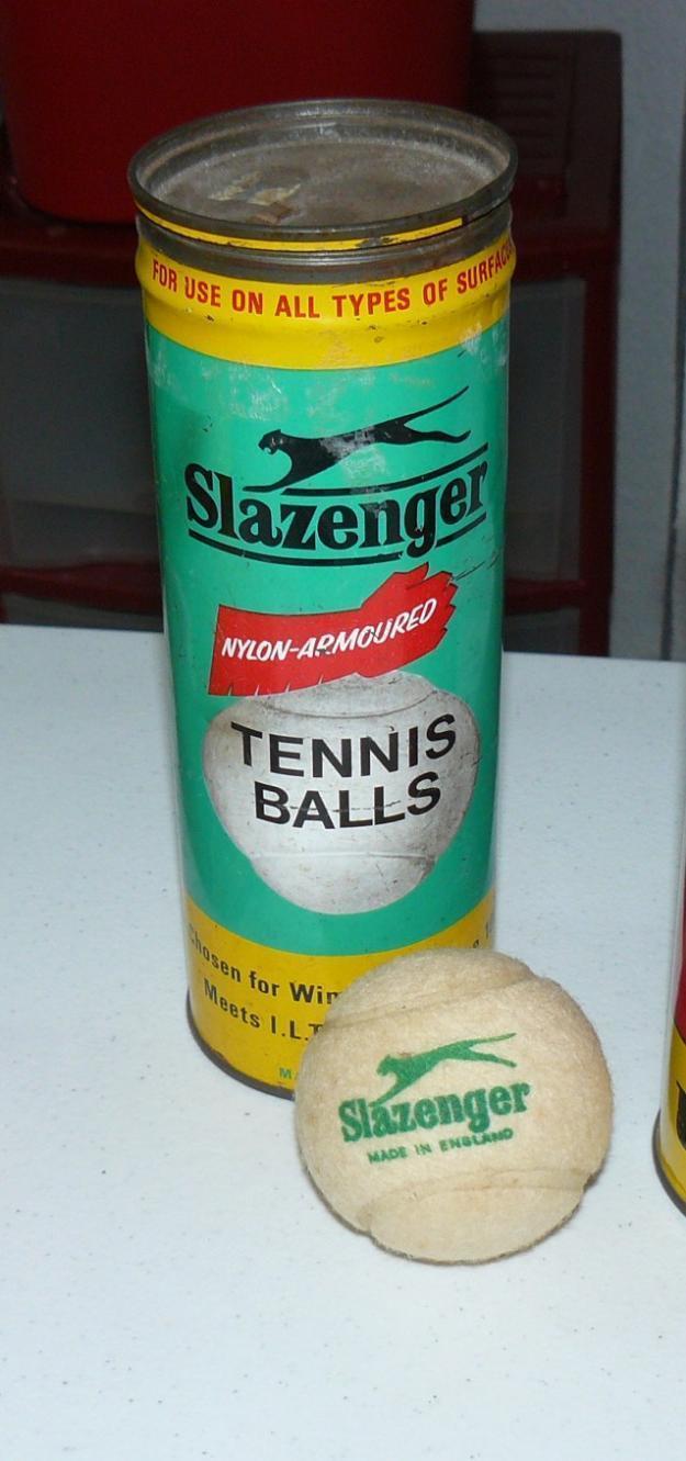 Bote de bolas de tenis slazenger de 1950
