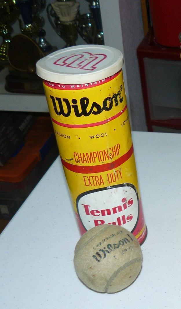 Bote de bolas de tenis wilson de 1975