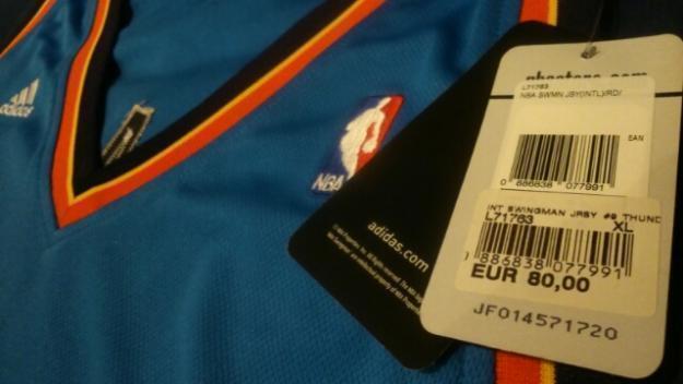 Camiseta nba oklahoma city ibaka xl europea