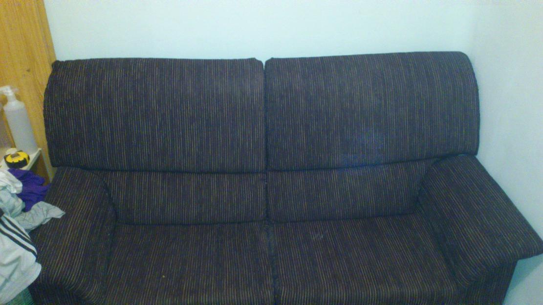 Sofa negro y marron