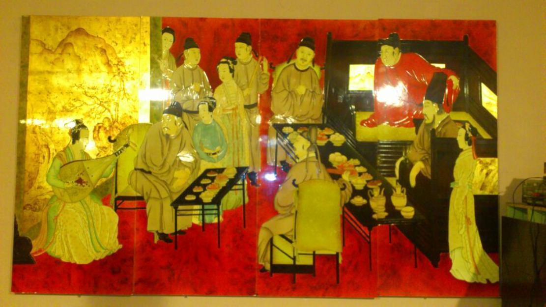Cuadro mural de 4 partes comida china