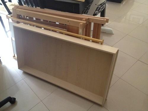 Cuna de madera de haya con cajón inferior + colchón alta calidad latex