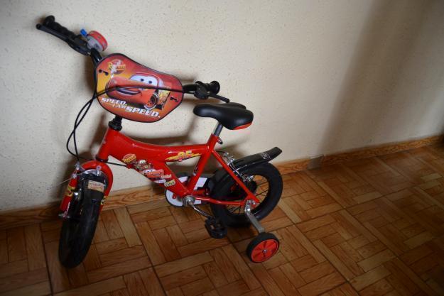 Bicicleta infantil 12' (para 3-4-5 años) modelo cars en rojo
