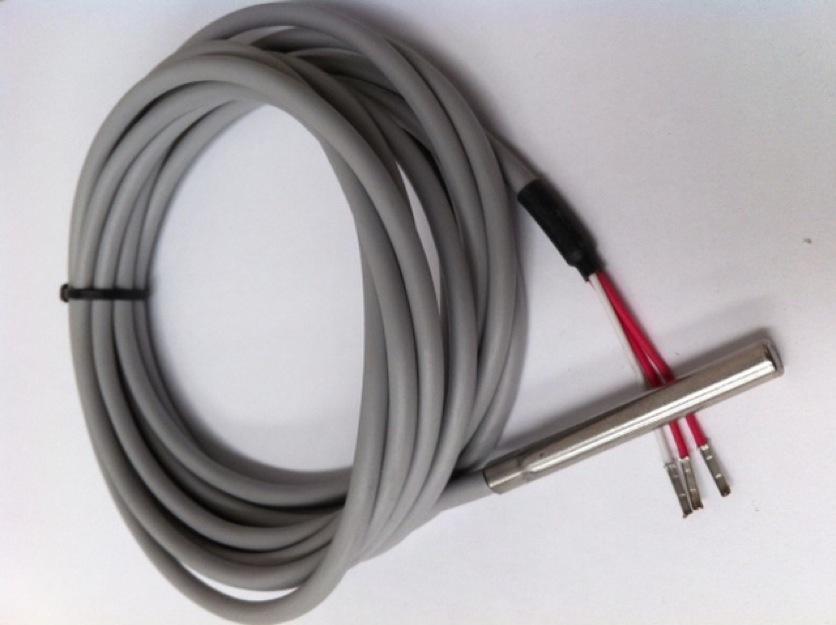 Sonda de temperatura PT100 con cable silicona para uso general