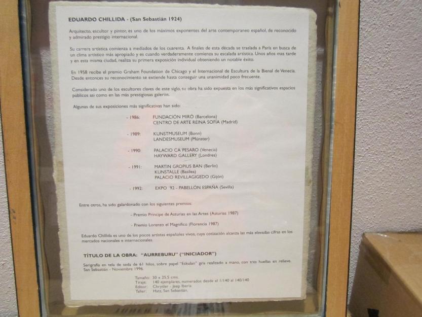 Cuadro arreburu de eduardo chillida