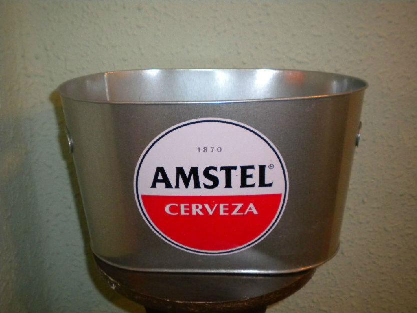 Enfriador metálico cerveza AMSTEL