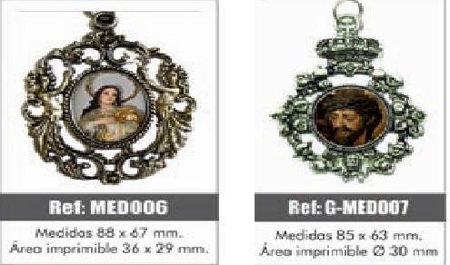 Medallones con temas religiosos