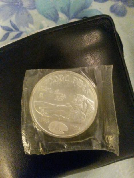 2 monedas de plata de 2000 pesetas