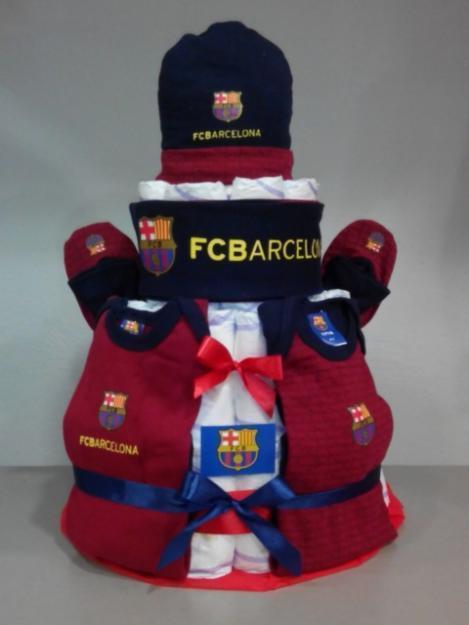 Tarta de pañales del fc barcelona