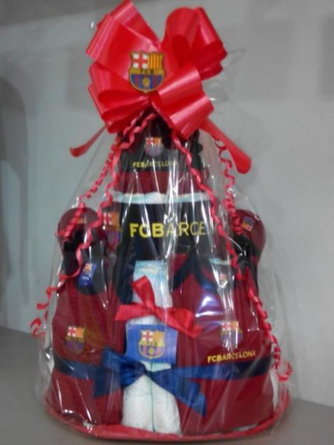 Tarta de pañales del fc barcelona