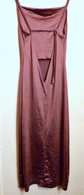 Vestido elegante, escote de espalda, marca: Fernando Cuevas, talla: 36/38