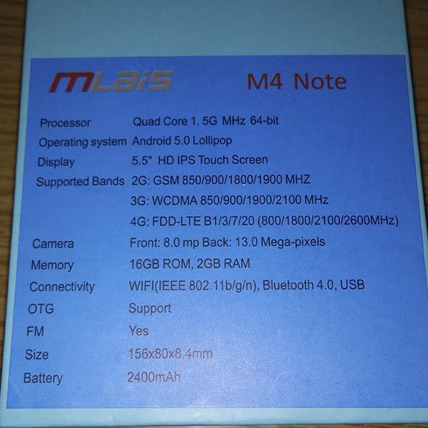 NUEVO Mlais M4 Note 5.5 pulgadas 2Gb RAM 64 bits QuadCore