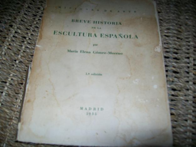 libro antiguo breve historia de la escultura española