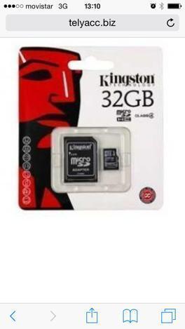 Tarjeta De Memoria Kingston 32GB clase 10