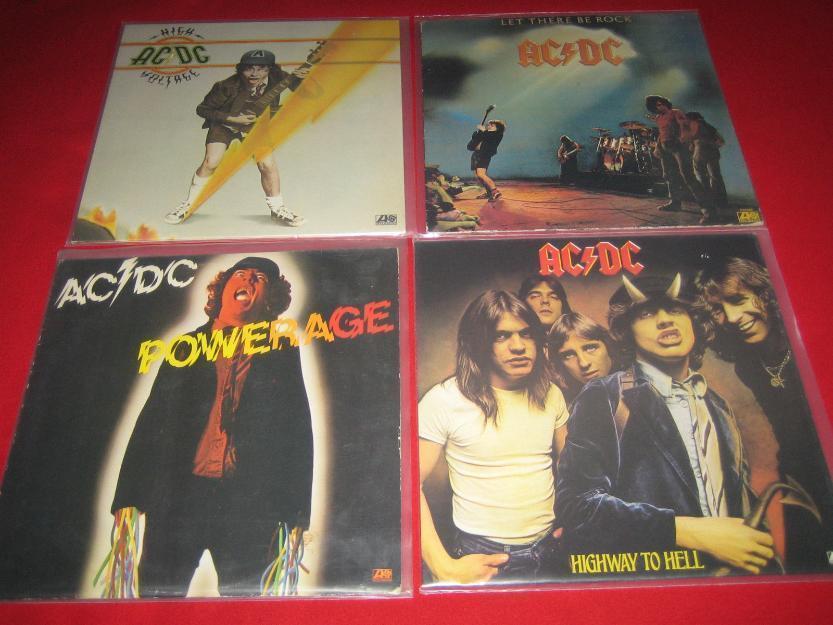 7 lp's de ac/dc heavy