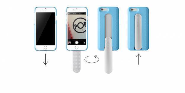 Funda de iPhone6 con mango deslizante, ideal para selfies