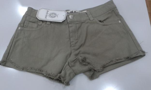 SHORT DESHILACHADO KAKI MARCA DOUBLE AGENT