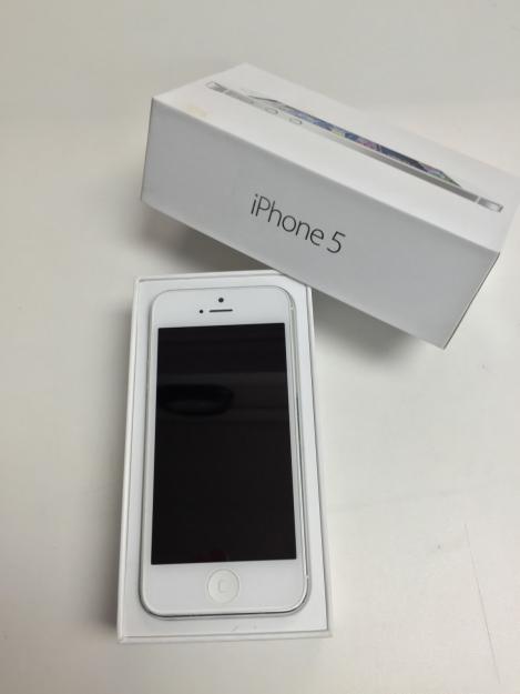 Apple iPhone 5 Smartphone libre iOS pantalla 4, cámara 8 Mp, 16 GB, DualCore 1.3 GHz, 1 GB RAM, blanco