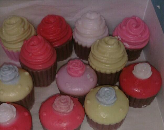 4 cupcake de jabon