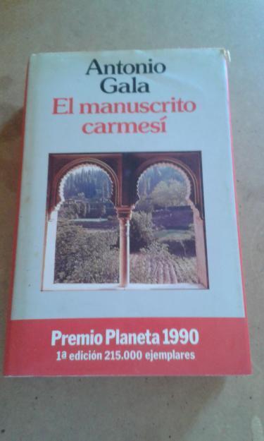 NOVELA EL MANUSCRITO CARMESÍ DE ANTONIOGALA