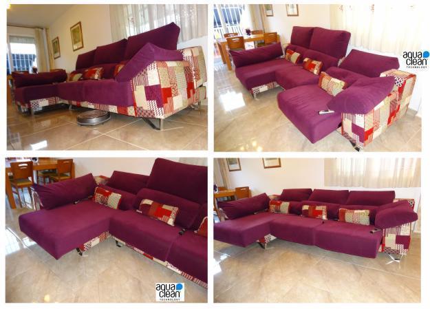 Vendo sofá con cheslong de MAXIMA CALIDAD y diseño EXCLUSIVO mecanizado. AQUA CLEAN