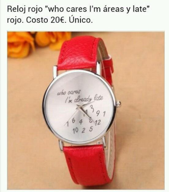 Reloj vintage rojo